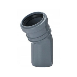 Kolano Kanalizacyjne PP PCV fi 75 mm Kąt 45° Stopni Pipelife Kolanko Szare