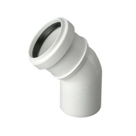 Kolano Kanalizacyjne PP PCV fi 40 mm Kąt 15° Stopni Pipelife Kolanko Białe