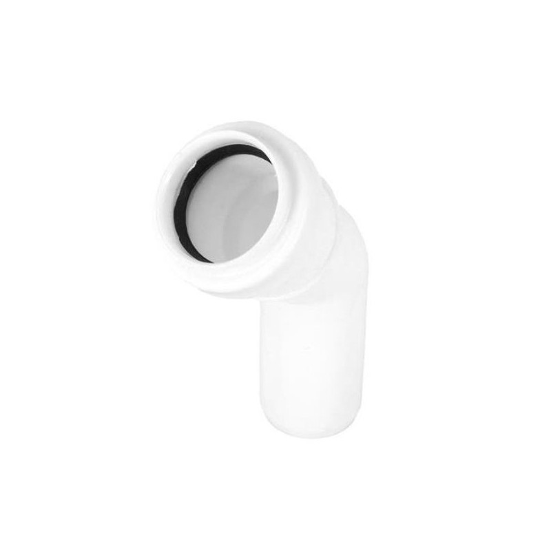 Kolano Kanalizacyjne PP PCV fi 32 mm Kąt 45° Stopni Kolanko Białe