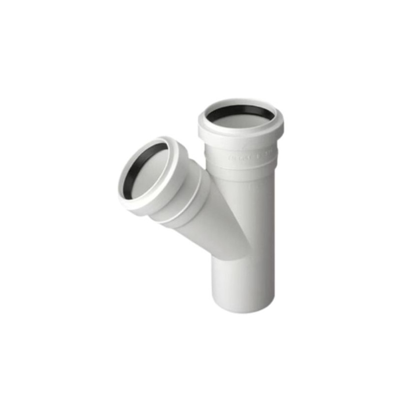 Trójnik Kanalizacyjny 50x50 mm 45° St. PCV PP Pipelife Złączka Kształtka