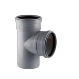Trójnik Kanalizacyjny 75x50 mm 90° St. PCV PP Złączka Kształtka Szara
