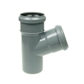 Trójnik Kanalizacyjny 75x75 mm 87° St. PCV PP Złączka Kształtka Szara