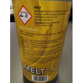 PŁYN MELT ŚRODEK UDRAŻNIANIA RUR SYFONÓW KANALIZACJI 750ML