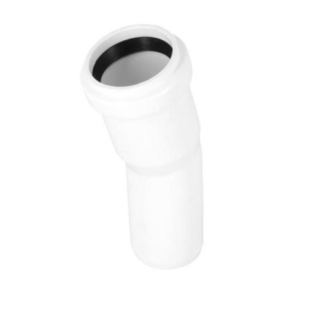 Kolano Kanalizacyjne PP PCV fi 32 mm Kąt 15° Stopni Kolanko Białe