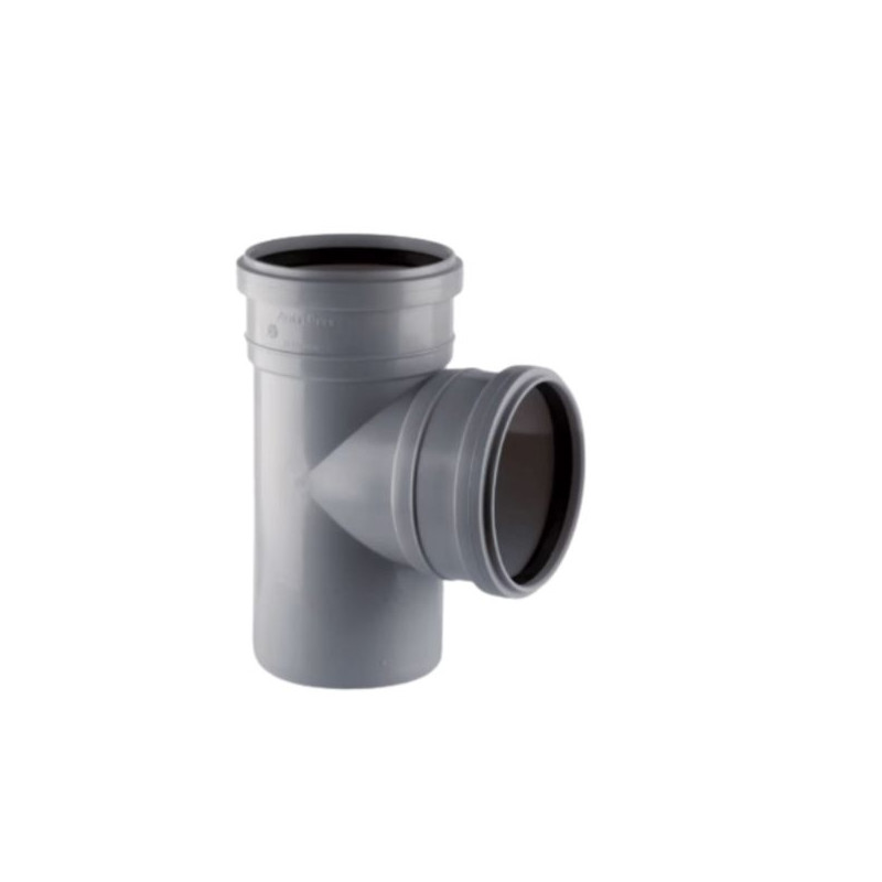 Trójnik Kanalizacyjny 75x50 mm 90° St. PCV PP Złączka Kształtka Szara